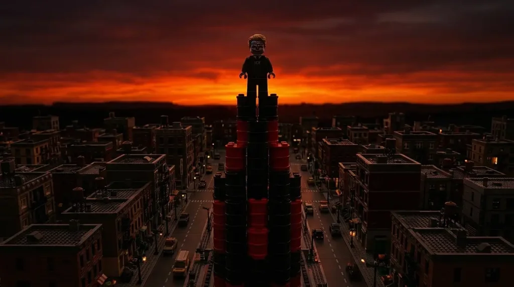 OpCritical Liar Liar review character stands on the roof of a house at a red sunset OpCritical Liar Liar review character stands on the roof of a house at a red sunset